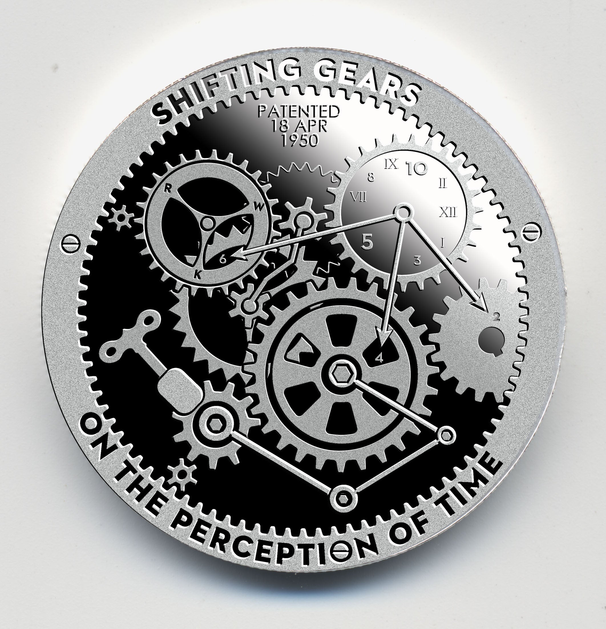 silver gears Shifting Gears - T.I.M.E Series by Chautauqua Silver Works, 1oz .999 F