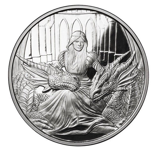 Fierce Loyalty  - Anne Stokes Dragons Collection - 1oz .999 Silver Proof Round