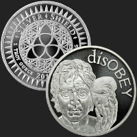 disOBEY Lennon by Silver Shield, Mini Mintage - BU 1 oz .999 Silver Round
