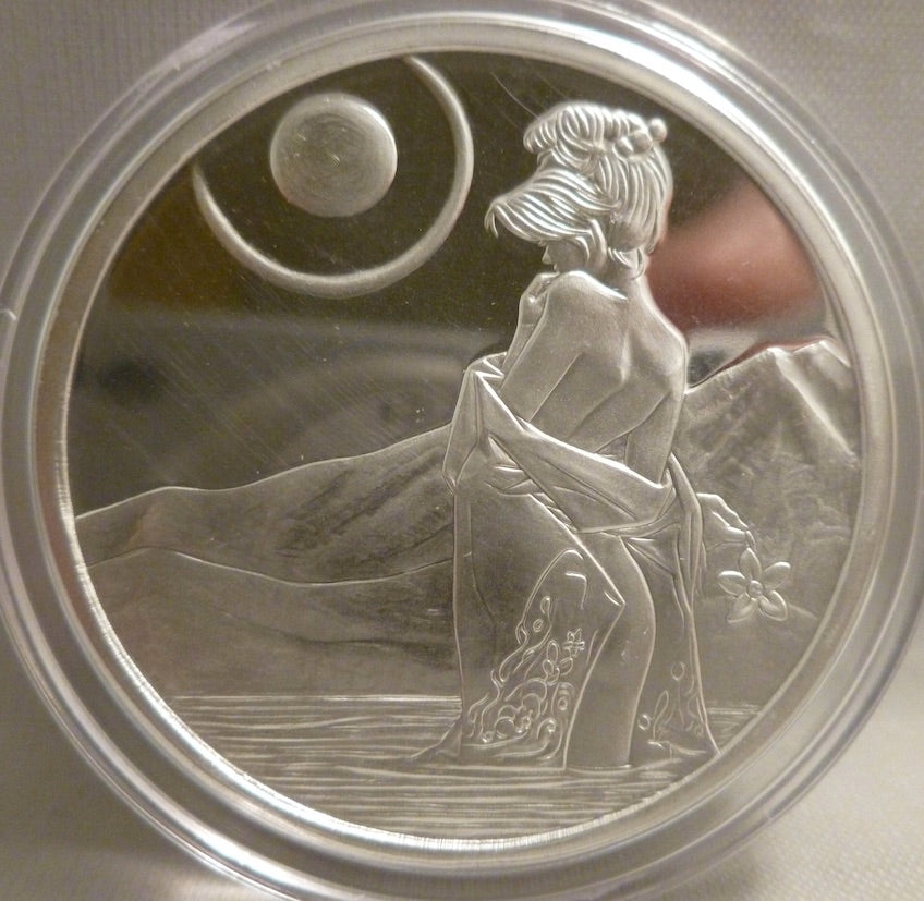 2021 Tsukiakari 1oz .999 Silver in Satin Finish by Satosan Metals