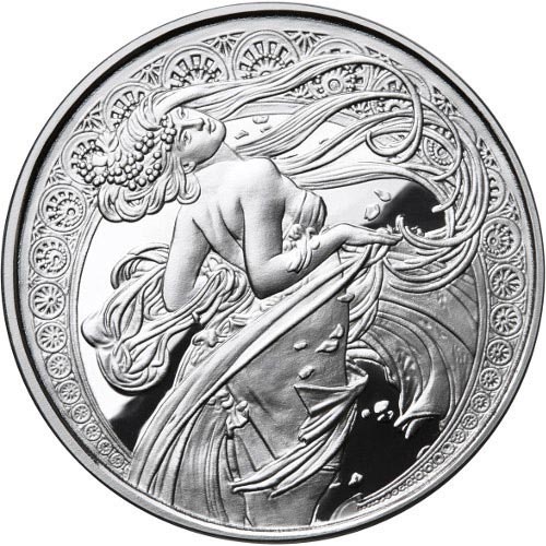 Dance - Mucha Collection 1oz .999 Silver Proof Round