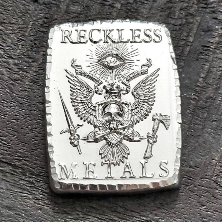 Reckless Metals Art Bar 100gm .999 Fine Silver