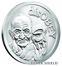 disOBEY Gandhi by Silver Shield, Mini Mintage - BU 1 oz .999 Silver Round