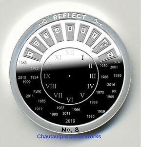 Through That Door Series #8 Reflect, by Chautauqua Silver Works, 1oz .999 Fine Silver Round