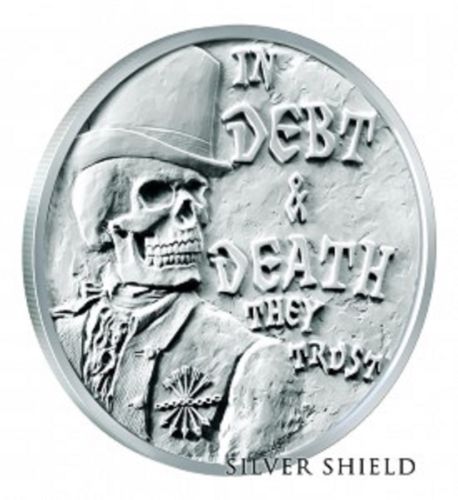 Debt & Death V3 by Silver Shield, Mini Mintage - BU 1 oz .999 Silver Round