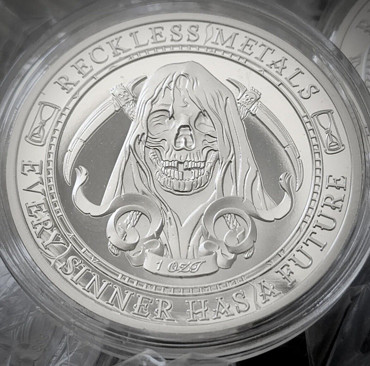 Sinner - Saint by Reckless Metals, 1oz .999 Silver Round