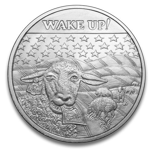 Wake Up! - BU Finish by Crescent City Silver, 1oz .999 Fine Silver Round