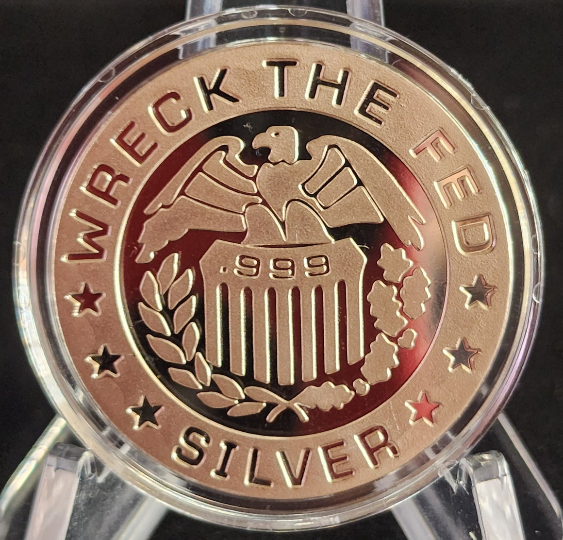 The Great Reset, Wreck the Fed 1oz .999 Silver Round