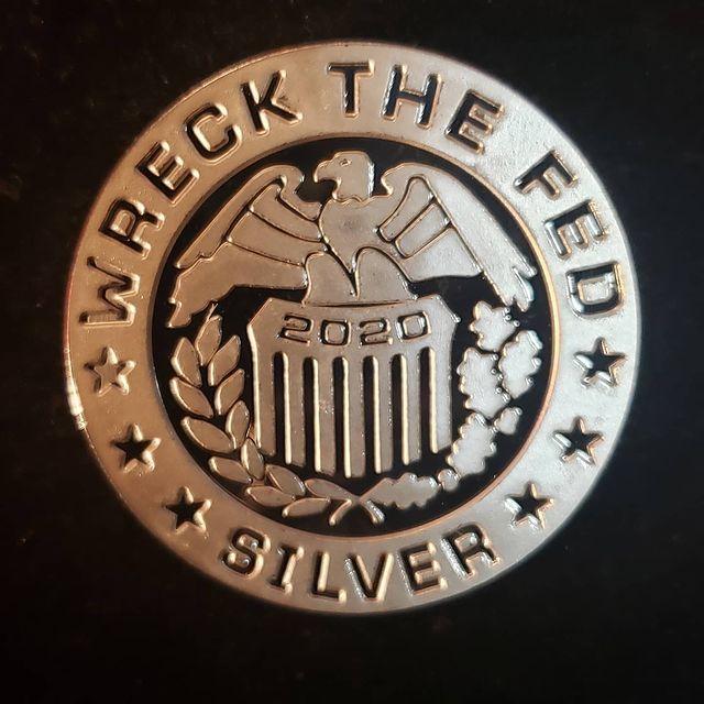 Wreck The Fed, Manipulation is a Crime, Silver 1oz .999 Silver Round
