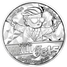 WallStreetBets WSB BU Finish, 1oz .999 Silver Round